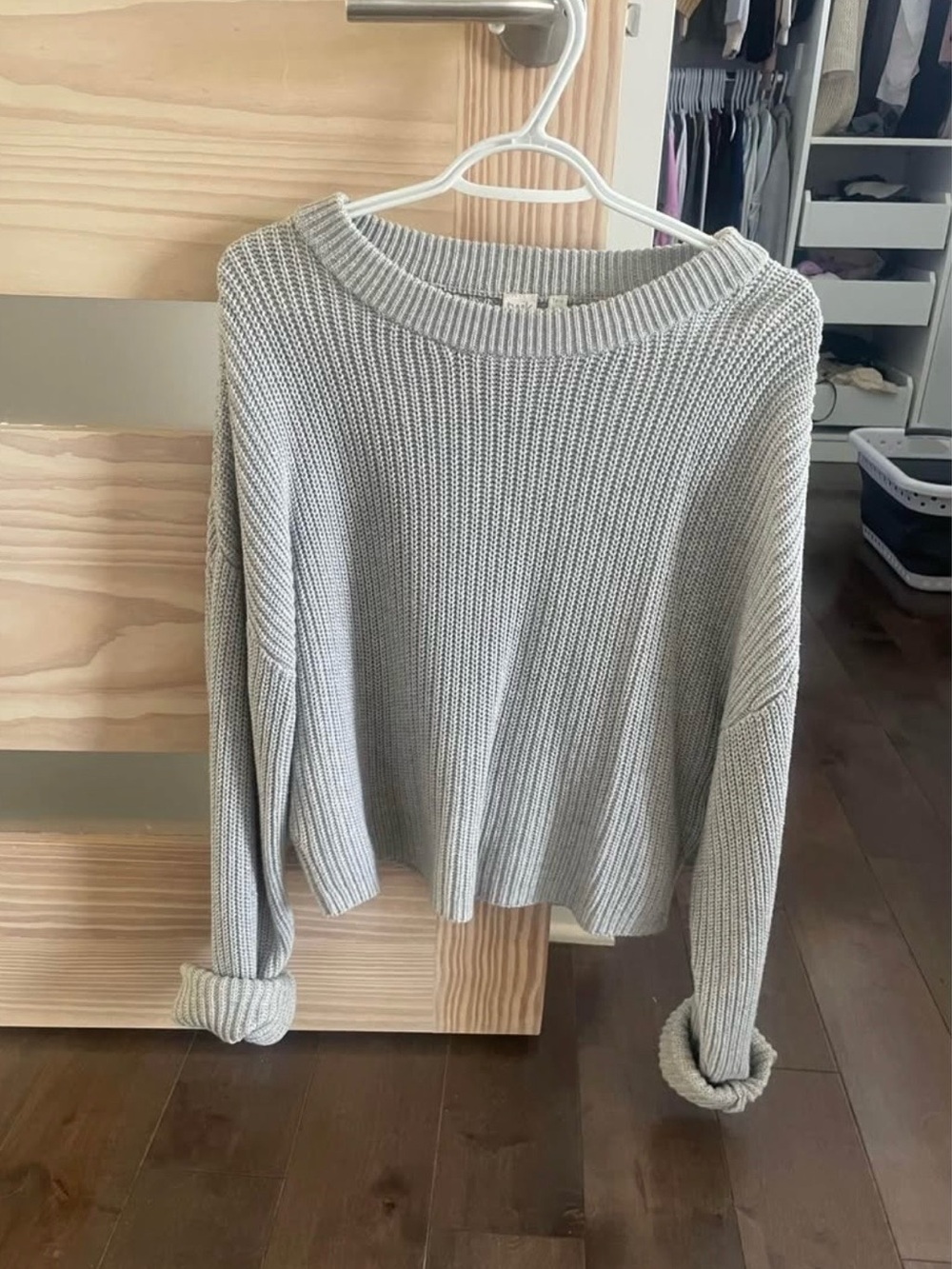 Twik Cozy Women's Crewneck Ribbed Sweater - Light Gray - xsmall/small